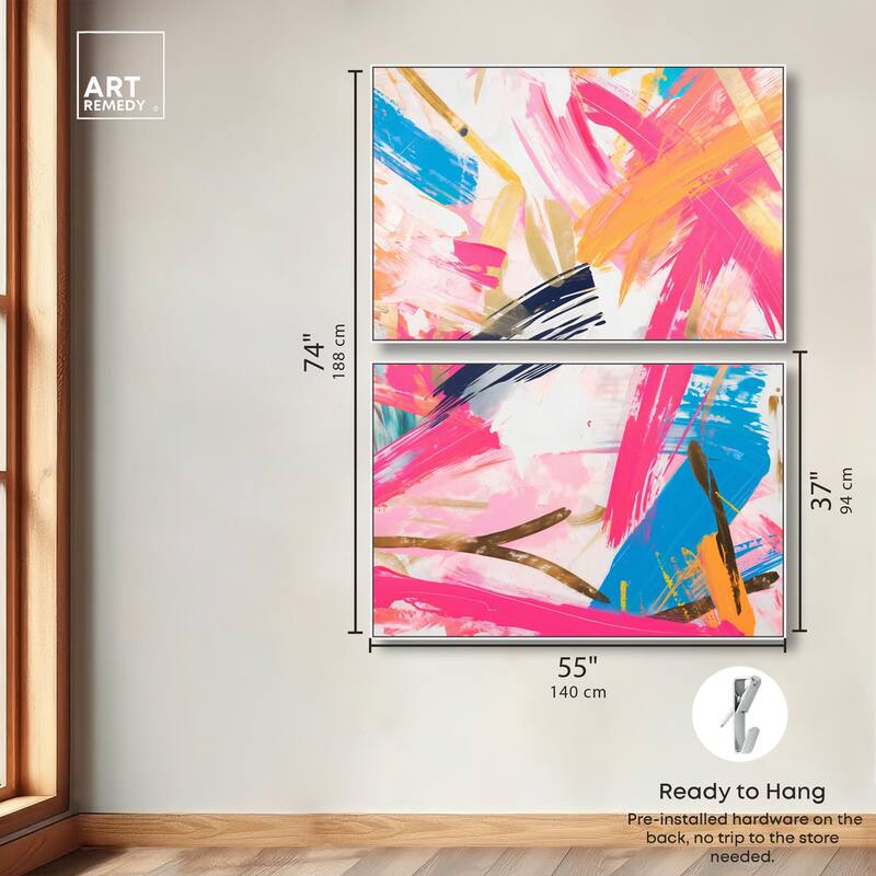 Language Spontaneity II Canvas Set of 2 by Art Remedy