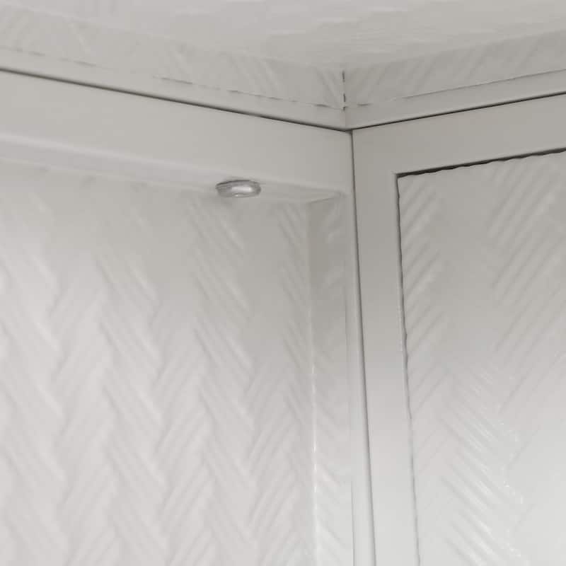 Modern Two-door Wall Cabinet with Featuring Three-tier Storage