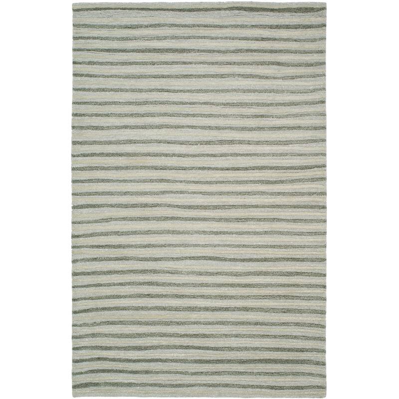 Martha Stewart by SAFAVIEH Hand Drawn Stripe Wool/ Viscose Rug