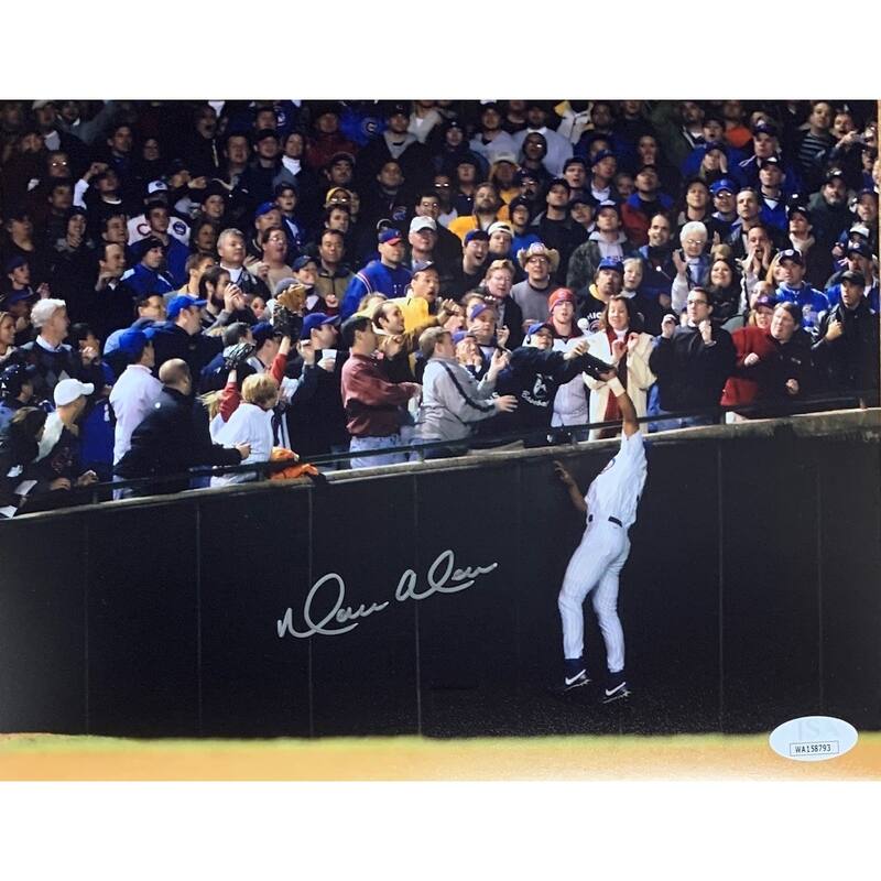Moises Alou Autographed Chicago Cubs Steve Bartman Signed 8x10 Baseball Photo JSA COA - 8'6" x 11'6"