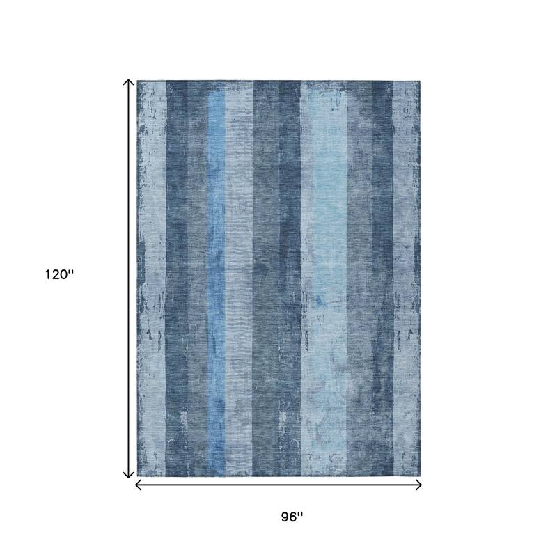 HomeRoots Striped Transitional Rectangle Outdoor Rug