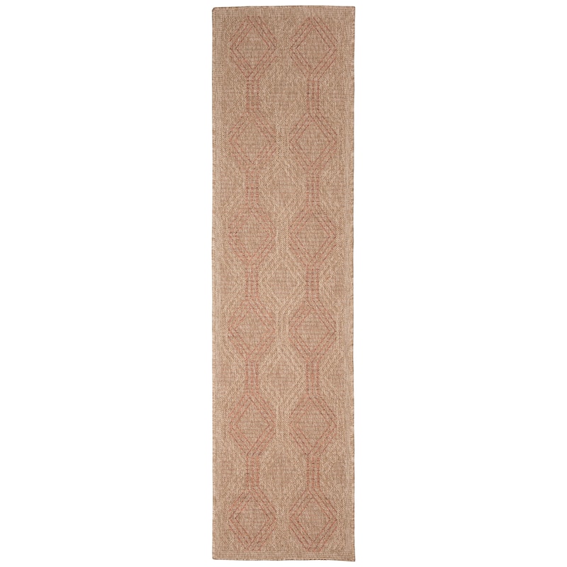 Liora Manne Sahara Links Indoor/Outdoor Rug - 1'11" x 7'6" - Terracotta