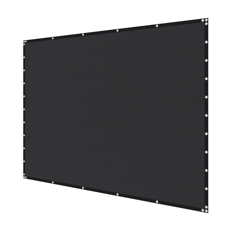 140 GSM HDPE Rectangular Outdoor Shade Cloth with 90%UV Protection Waterproof Sunblock Mesh - 100 FT - Black