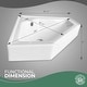 preview thumbnail 4 of 13, Alexander II White Porcelain Corner Wall Mount Bathroom Sink