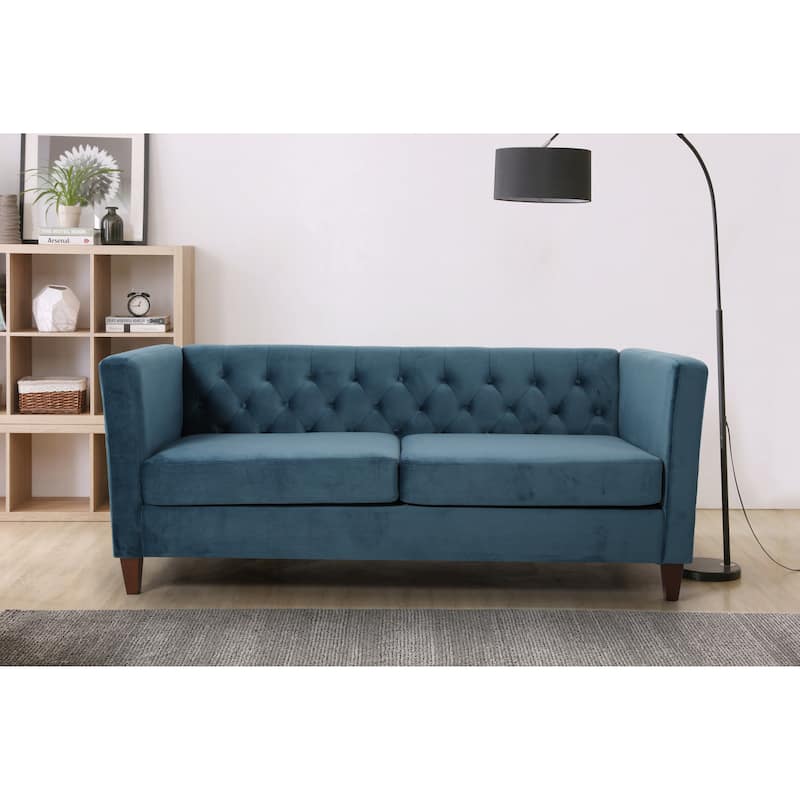 Lisette Velvet 2PCs Living Room Set Sofa & Loveseat