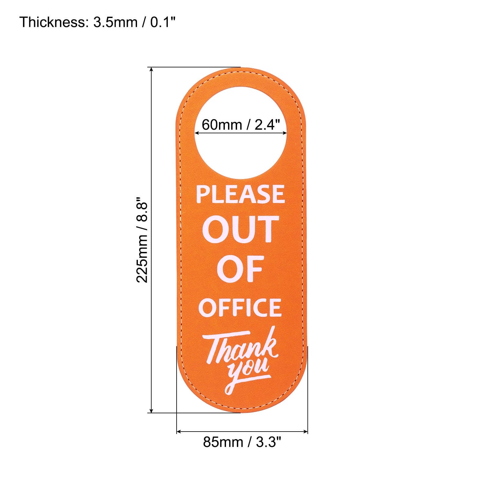 Out of Office Door Hanger Sign, Double Sided Door Knob Privacy