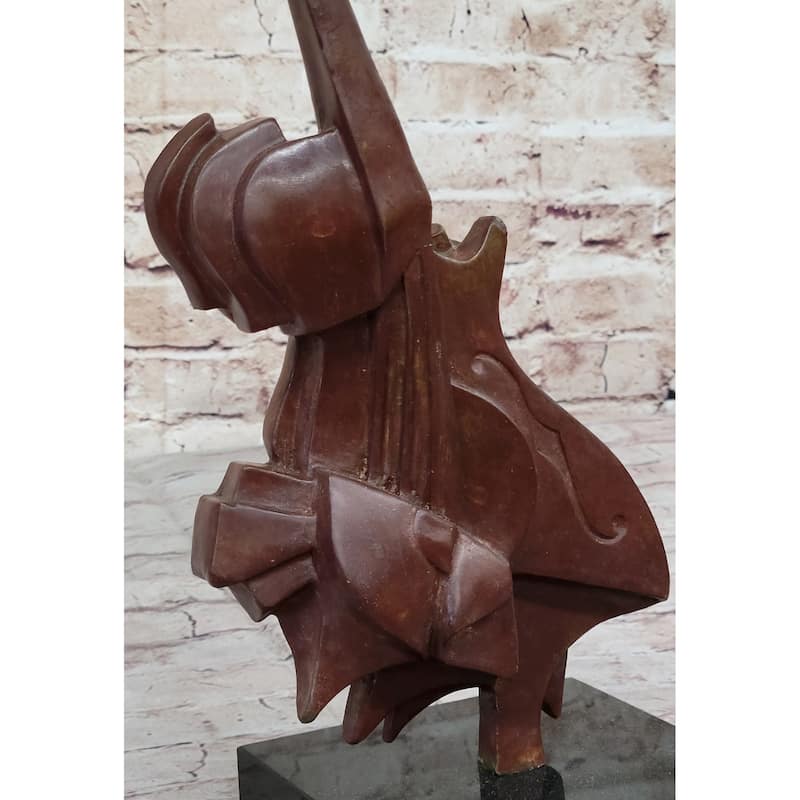 Hot Cast Home Office Window Decor Decoration Bronze Sculpture Guitar Player Dali