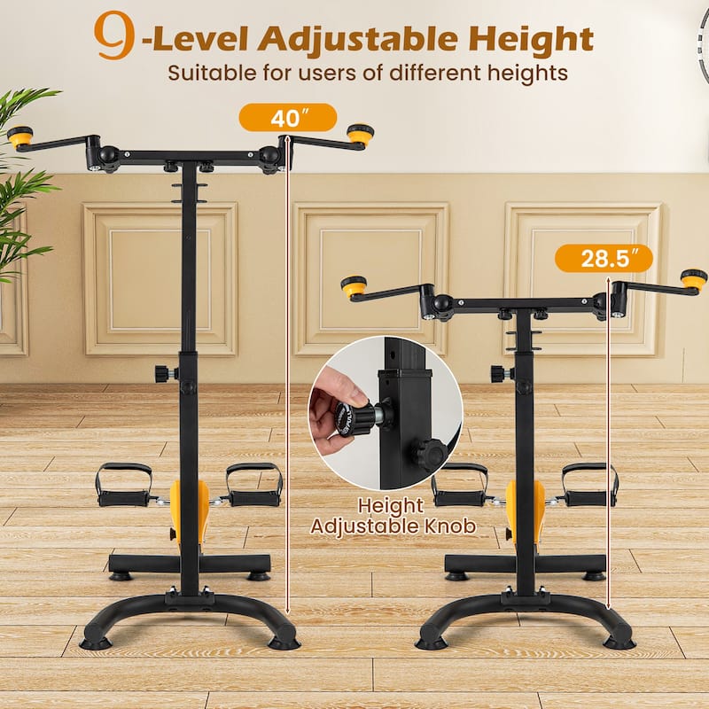 Gymax Folding Pedal Exercise Bike W/ Adjustable Resistance Full body