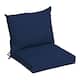 Arden Selections Leala Texture Outdoor 21 x 21 in. Dining Chair Cushion Set - Sapphire Blue Leala