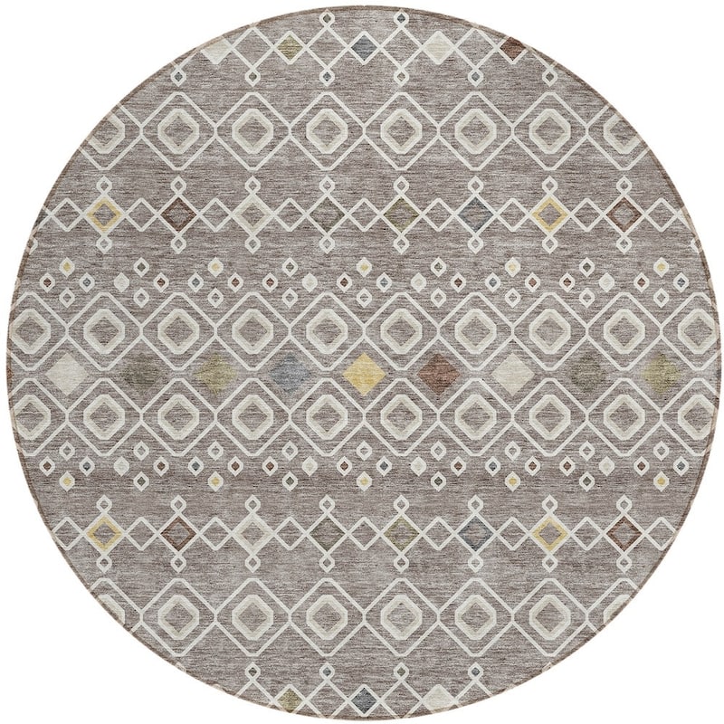 HomeRoots Geometric Modern Rectangle Outdoor Rug