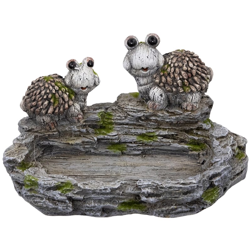 Turtle Couple Outdoor Garden Bird Bath - 11.75"