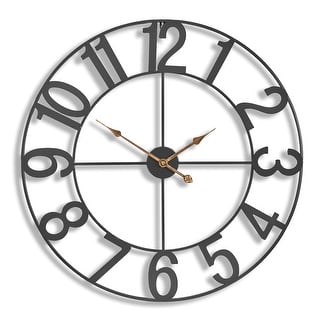 Sorbus Large Wall Clock 32" - Battery Operated Analog Large Clock (Black)