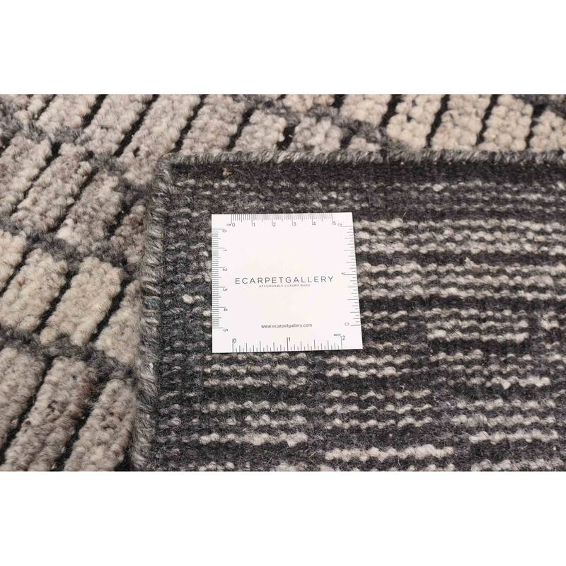 ECARPETGALLERY Hand-knotted Tangier Grey Wool Rug - 5'2 x 7'6