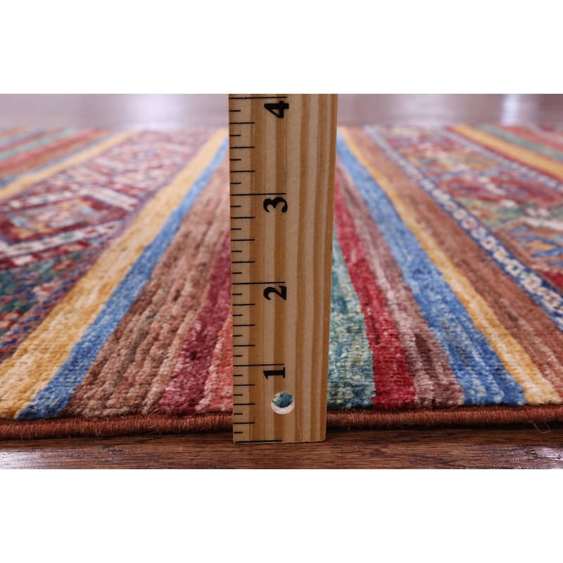 Golden Nile Khorjin Persian Gabbeh Handmade Wool Rug - 2' 7" X 4' 1"