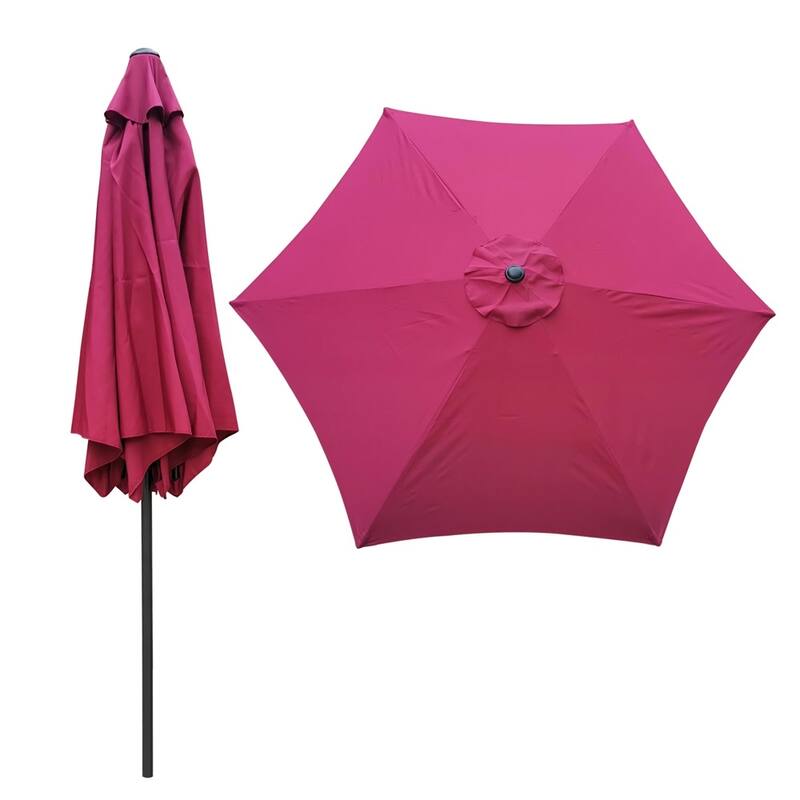 Amada 9-foot Steel Patio Umbrella with Tilt and Crank