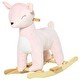 preview thumbnail 10 of 8, Deer Design Kids Rocking Horse with Realistic Sound Effects, Plush Body, and Pedals for Balance and Comfort