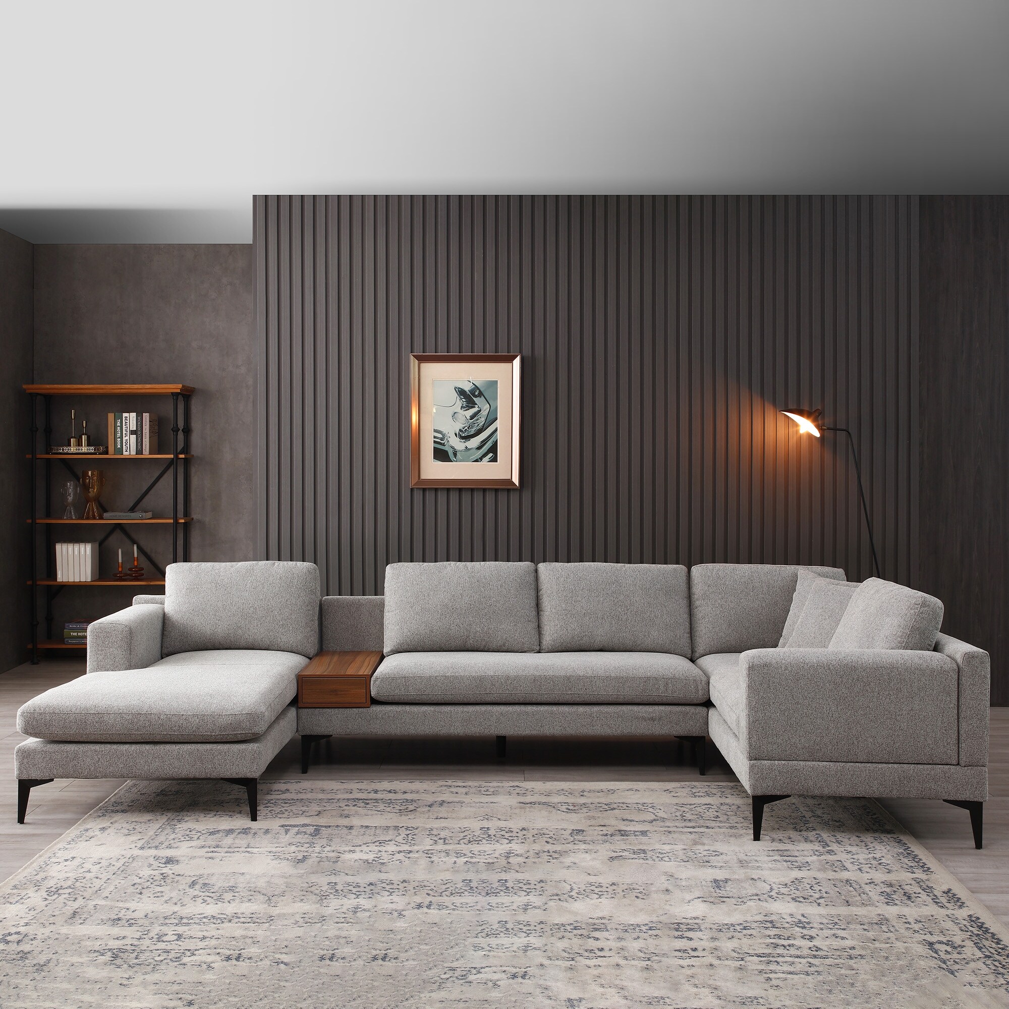 Armless discount loveseat sectional