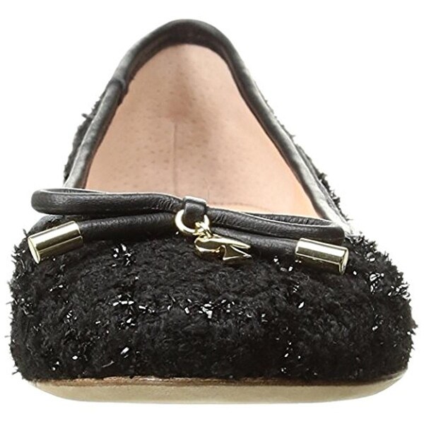 kate spade black flats with bow