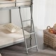 preview thumbnail 5 of 32, Twin Round Pipe Bunk Low Bed Guardrail Angled Ladder Iron Bed USA