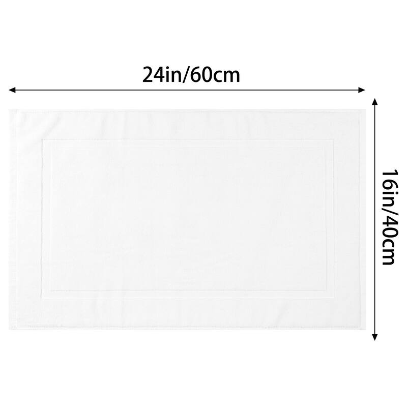 Towel Cotton Banded Bath Mat, Reversible Step Out Soft Plush Bath Rug Absorbent Rug for Hotel Spa Bathtub Mat