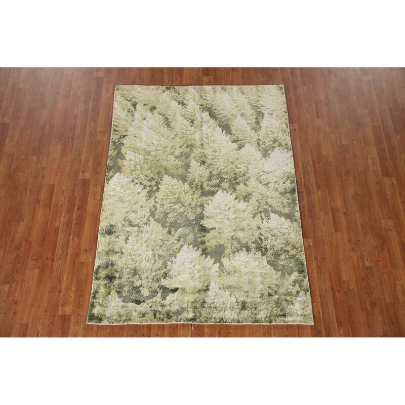 Modern / Abstract Rug Hand-Knotted Wool Carpet - 4'8"x 6'6"