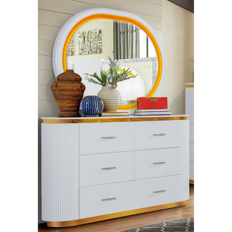 Zoe Crystal Bedroom Set with LED Lighting