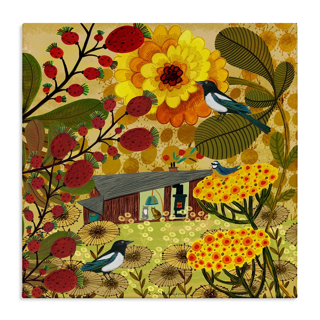 Stupell Warm Autumnal Cottage Canvas Wall Art Design By Kay Widdowson