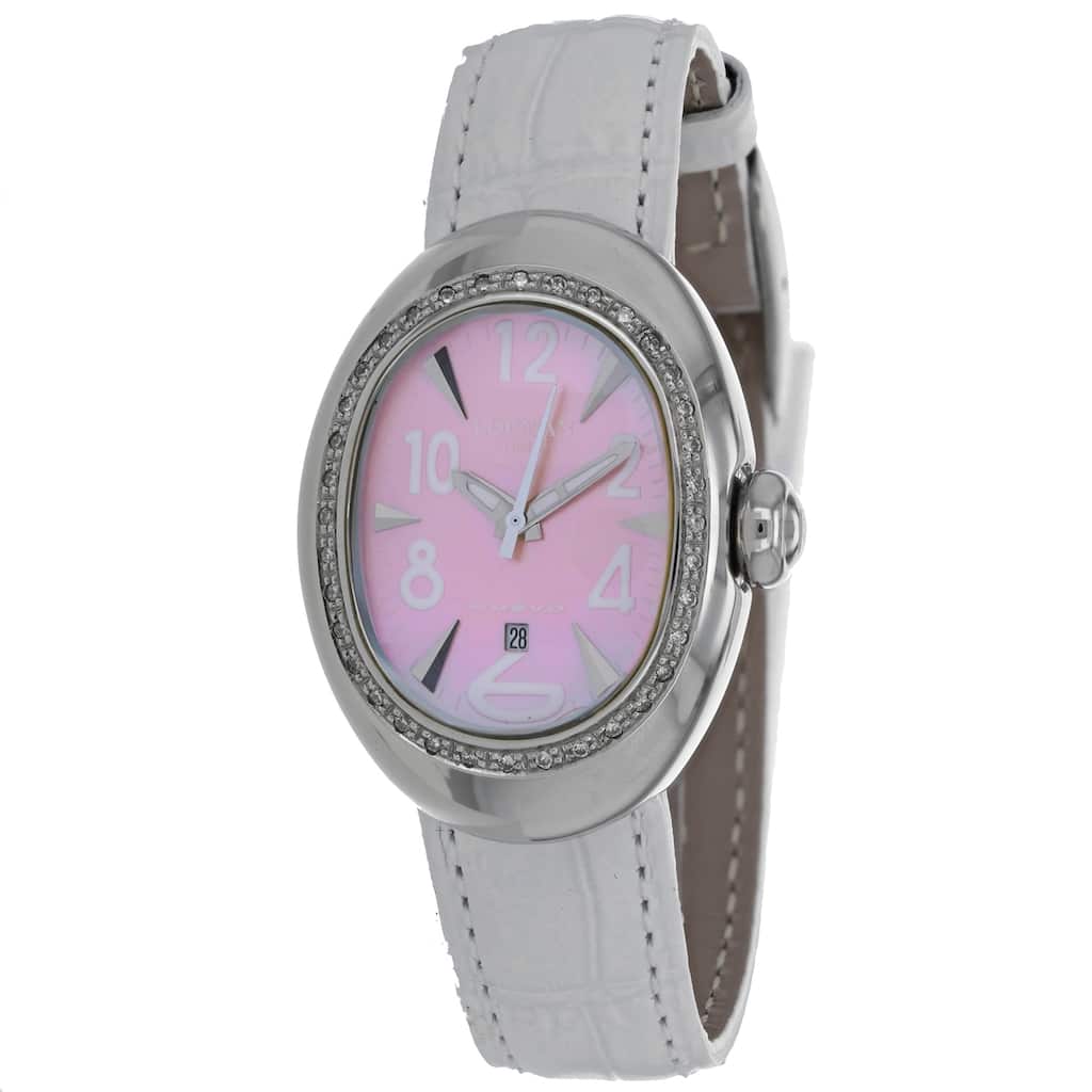 Locman Women's Diamond Nuovo Mother of pearl Dial Watch - 028MOPPKD/WH - Mother of pearl - 6 (36)