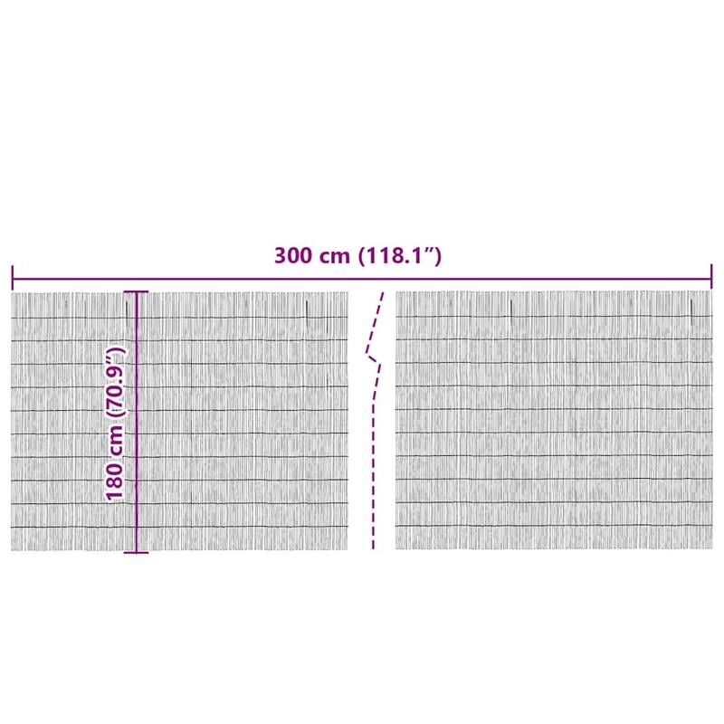 vidaXL Garden Reed Fence 118.1/157.5/196.9/236.2 x 55.1 in