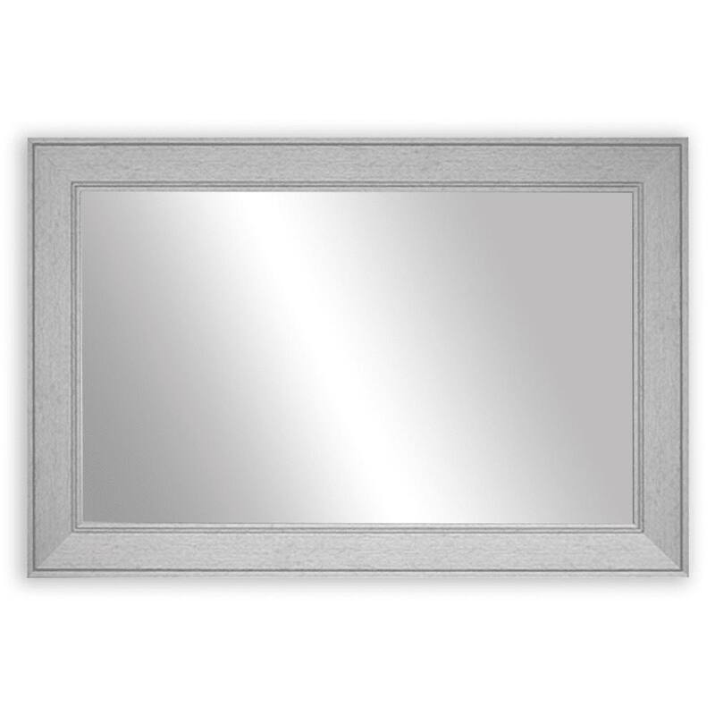 Frame My Mirror Brushed Silver Framed Vanity Mirror, Porter Design