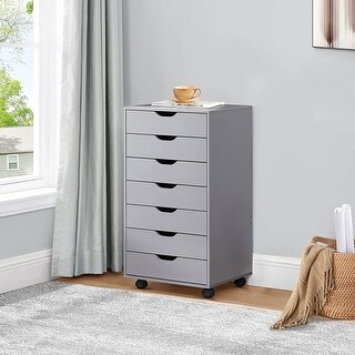 7-Drawer Office Storage Rolling File Cabinet , Mobile Desk Filing ...