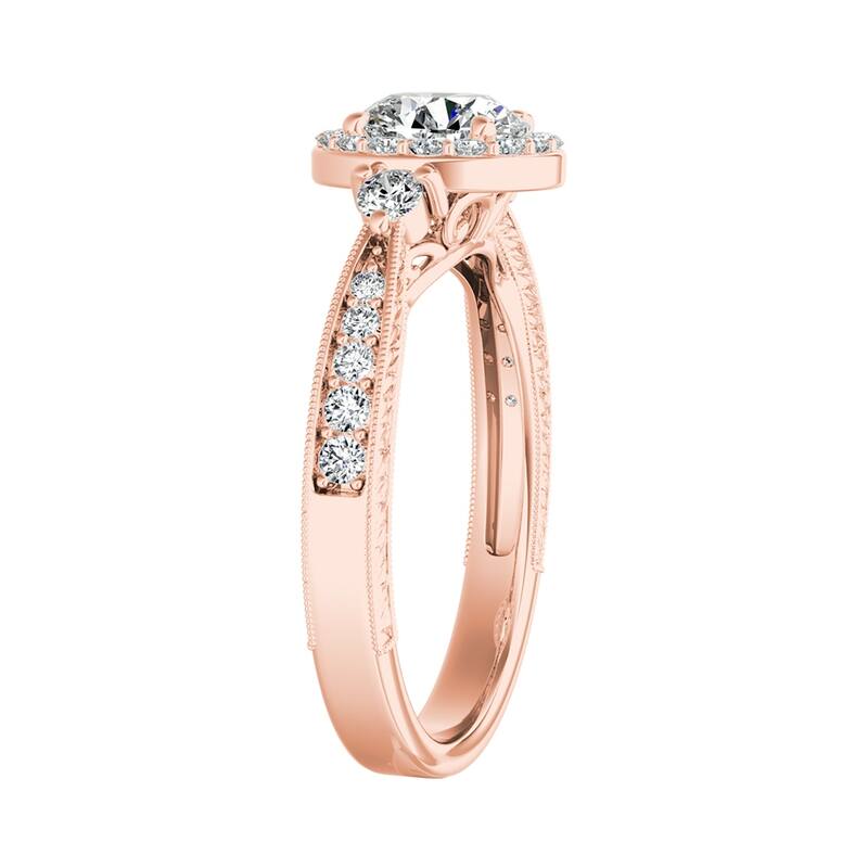 Auriya 14k Gold 2ctw Vintage Moissanite Halo Diamond Engagement Ring 1/3ctw