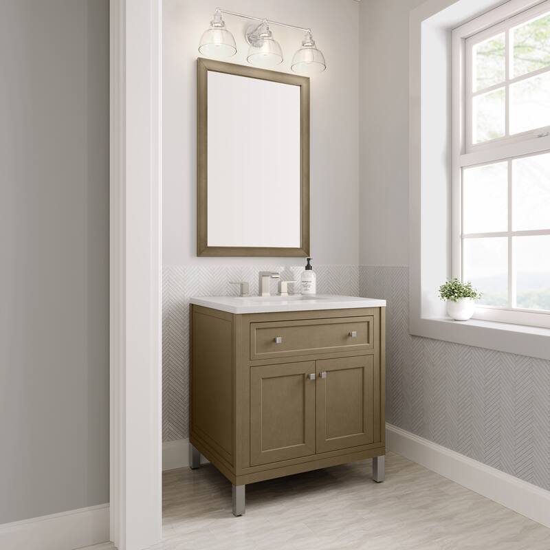 Chicago 30" Single Vanity, Walnut Whisper