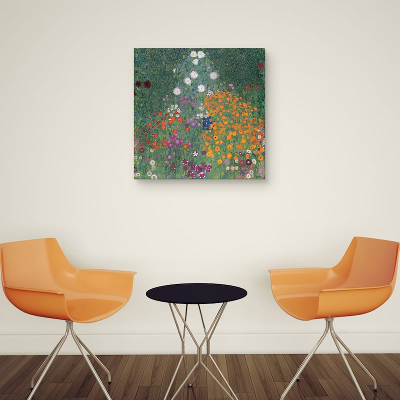 Flowery Garden by Gustav Klimt Canvas Art Print