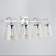 preview thumbnail 11 of 22, Jayne 4-light Bath/ Vanity Fixture w/ Clear Seeded Glass