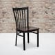 Option mahogany wood seat/black metal frame