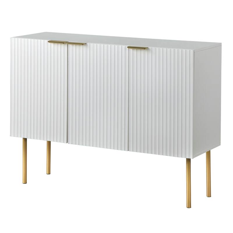 Lifestorey Valen Channel Front Sideboard/Buffet with Adjustable Shelves