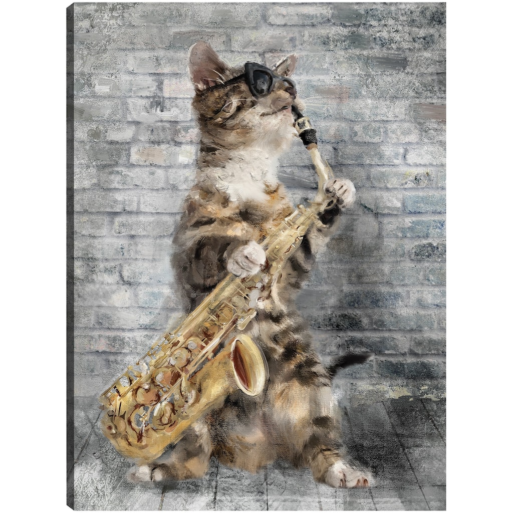 Jazz Cats IV By Studio Arts Canvas Art Print