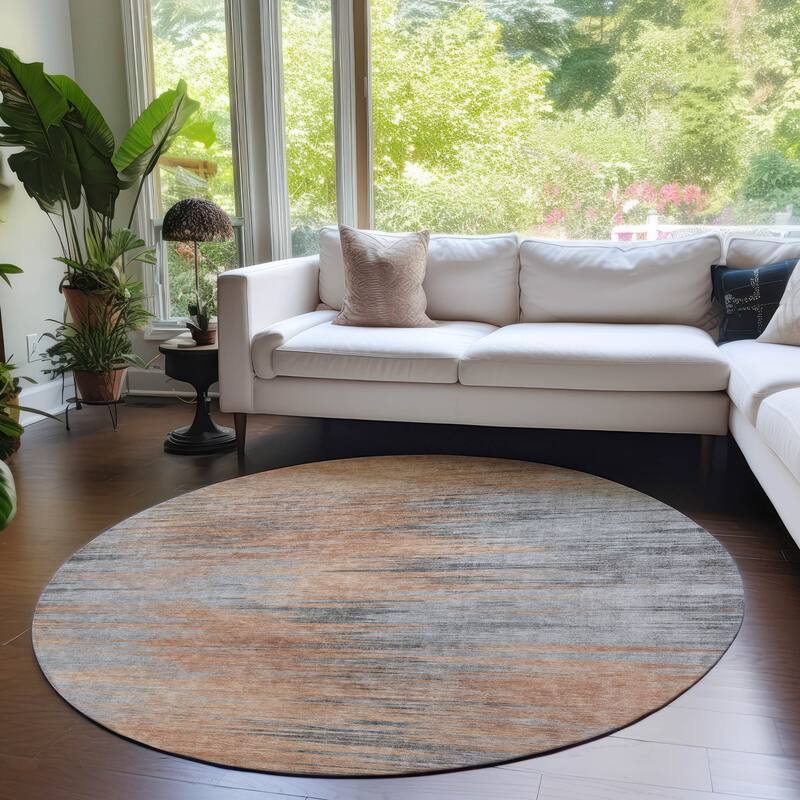 Machine Washable Indoor/ Outdoor Chantille Modern Ombre Rug