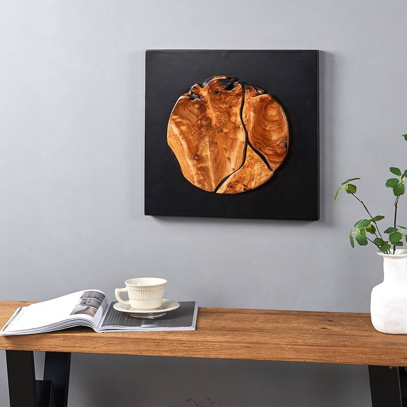 Greenage Cedar Roots Round Wall Decor Live Edge Hanging Decoration