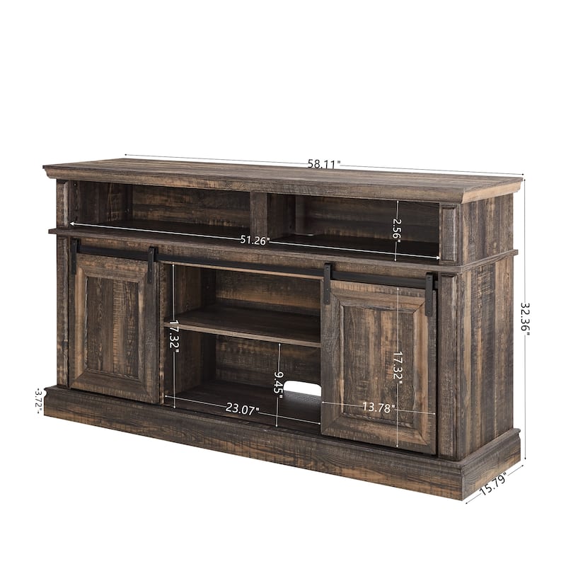 TV Cabinet with Adjustable Shelf and Sliding Door