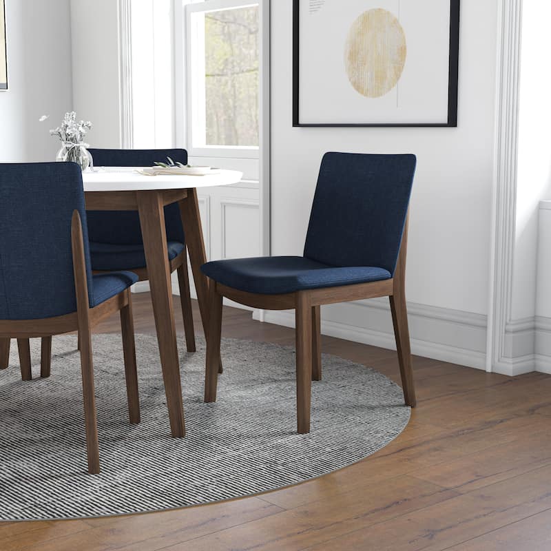 Hutchinson Mid Century Modern 5 Piece Dining Room Set in Blue
