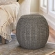 preview thumbnail 42 of 74, Household Essentials Handwoven Barrel Wicker Storage Basket Side Table - 17.0"L x 17.0"W x 19.0"H