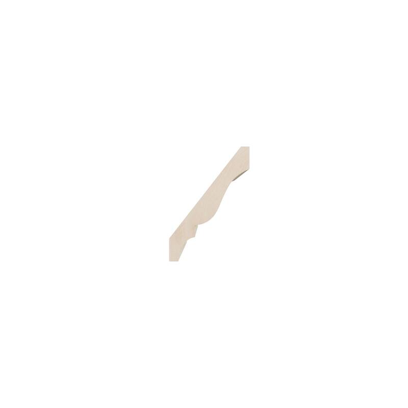 WM49: 3-in H x 2-1/10-in P x 3-7/10-in F x 96-in L Americraft Solid Hardwood Stain Grade Crown Moulding