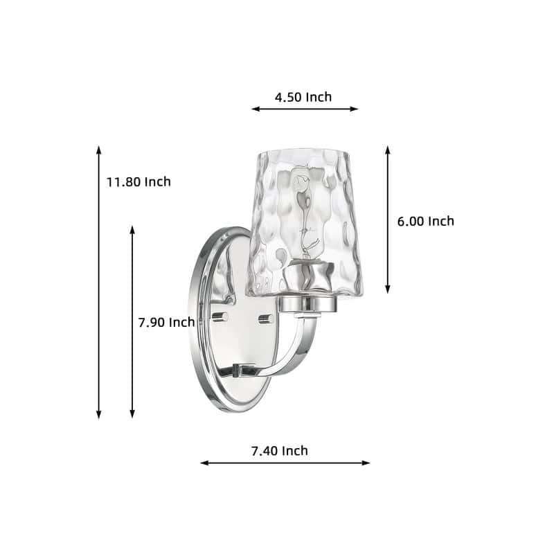 Acroma Modern Bathroom Vanity Light Art Glass Wall Sconce