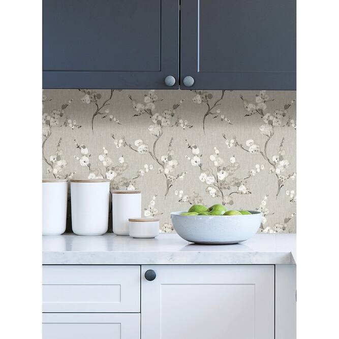 NuWallpaper Grey Mirei Peel & Stick Wallpaper