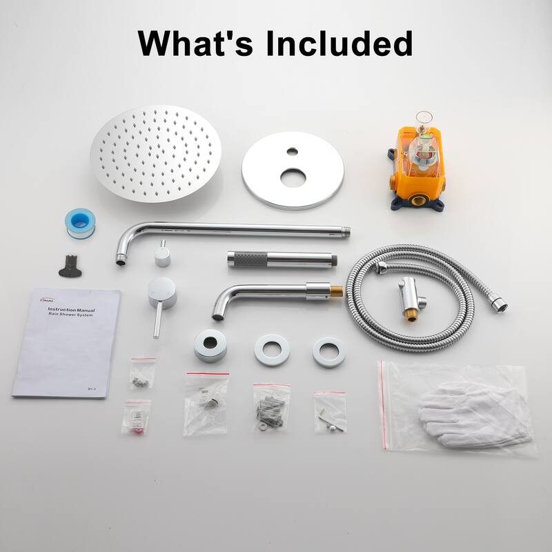 10-Inch Wall Mount Round Shower Set
