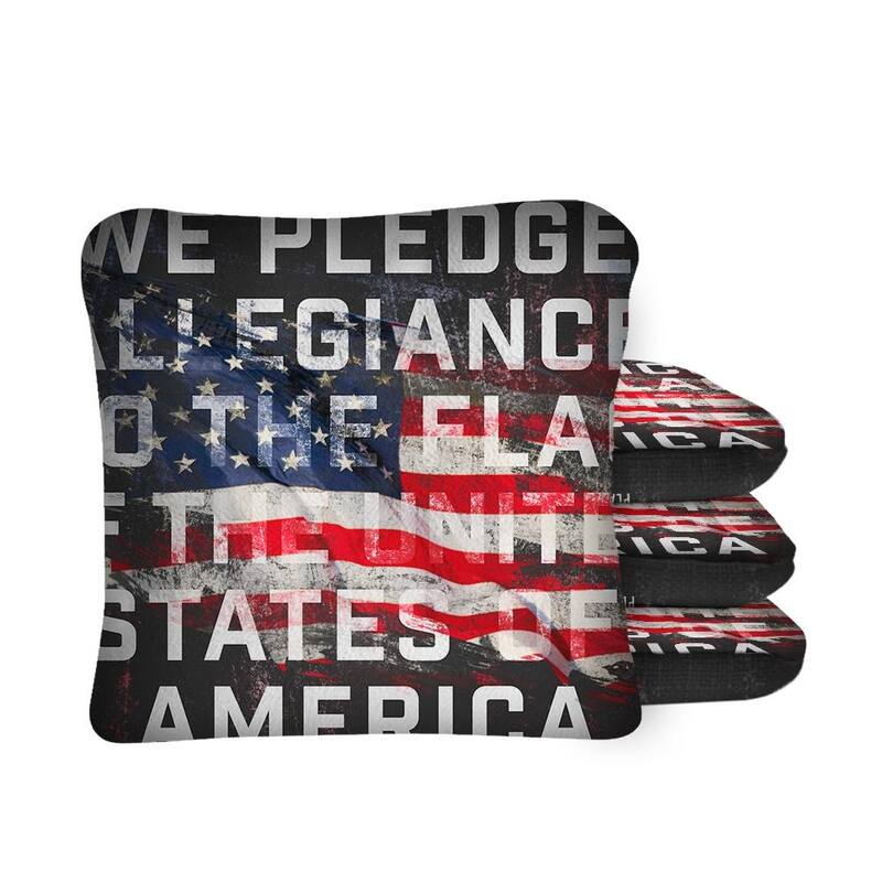 Pledge of Allegiance Dual Sided Cornhole Bags