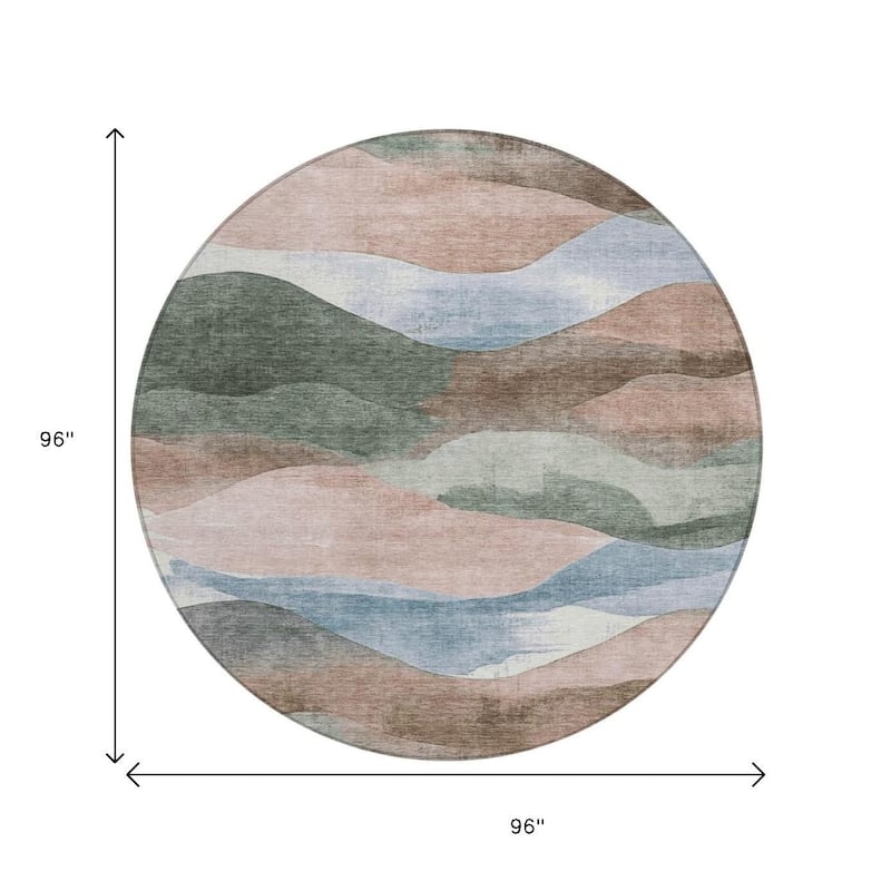 HomeRoots Abstract Transitional Rectangle Outdoor Rug