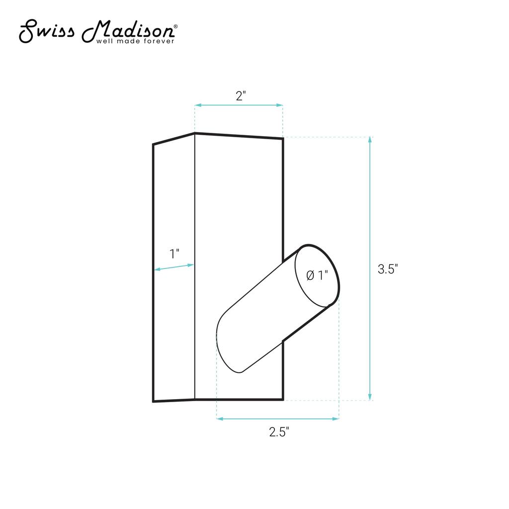 Monaco Concrete Bathroom Robe Hook In Royal Blue